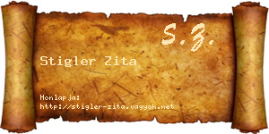 Stigler Zita névjegykártya
